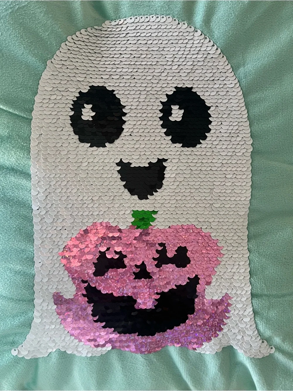 Sequins Ghost Decorative Throw Pillow